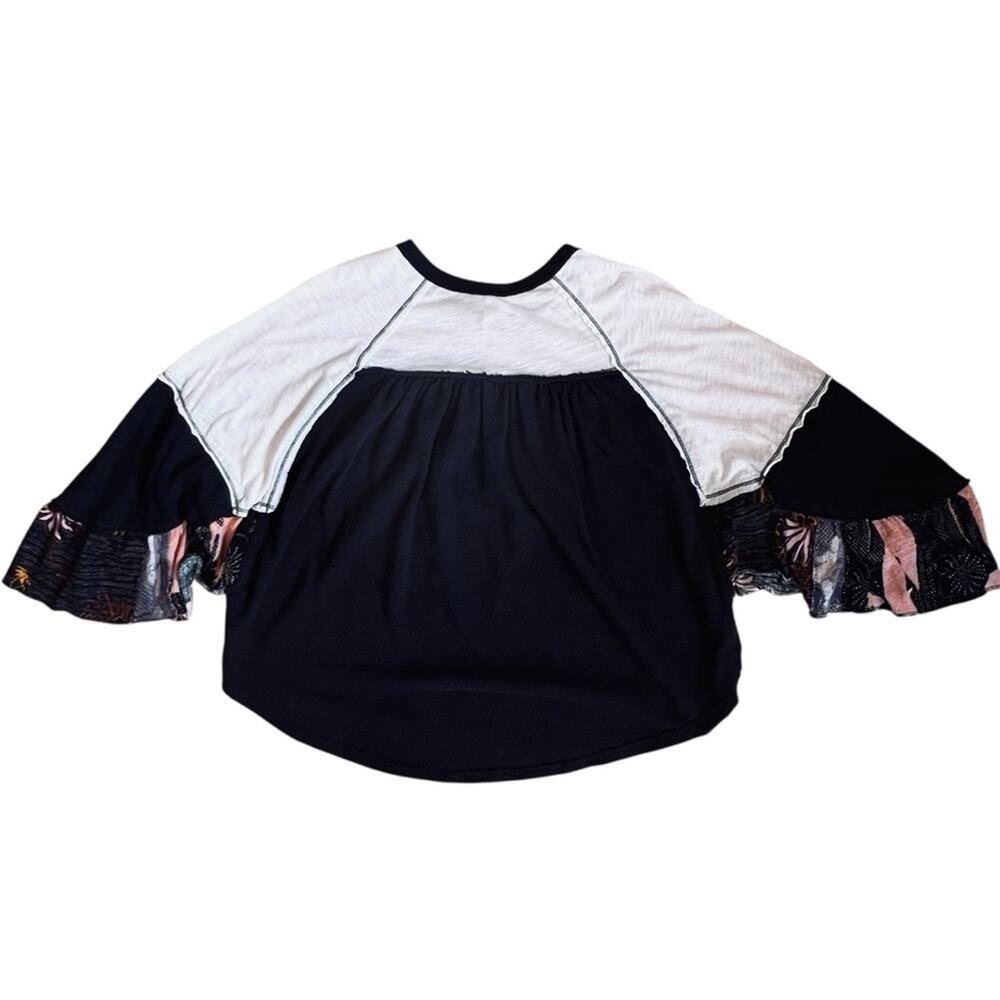 Free People We The Free Women’s Sz S Friday Fever Raglan Contrast Tee Shirt Top - Picture 8 of 13